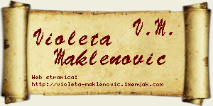 Violeta Maklenović vizit kartica